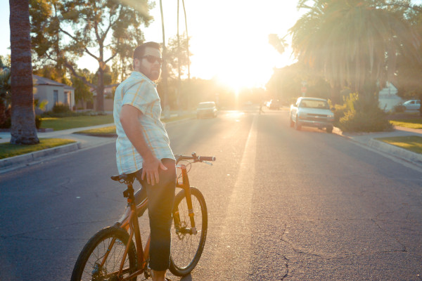 hipster on a bike