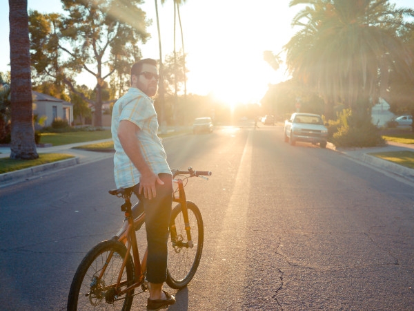 hipster on a bike