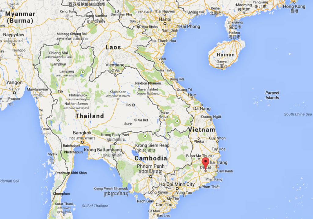 map of dalat, vietnam