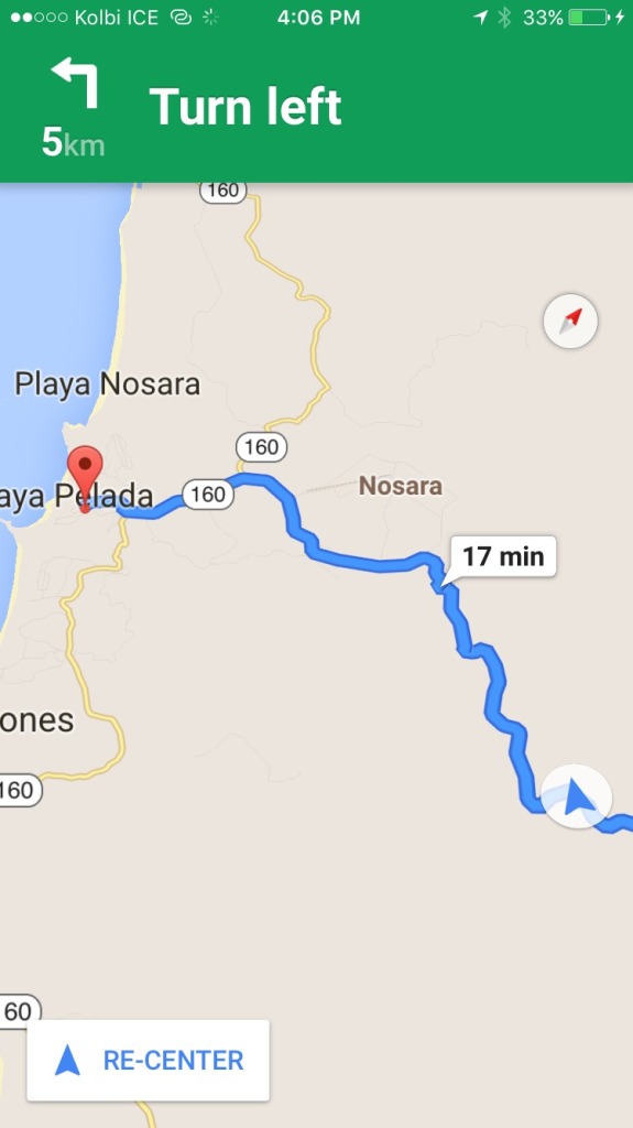 driving from manuel antonio to nosara